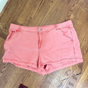 J. Crew Pink Salmon‎ Linen Chino Shorts Size 14